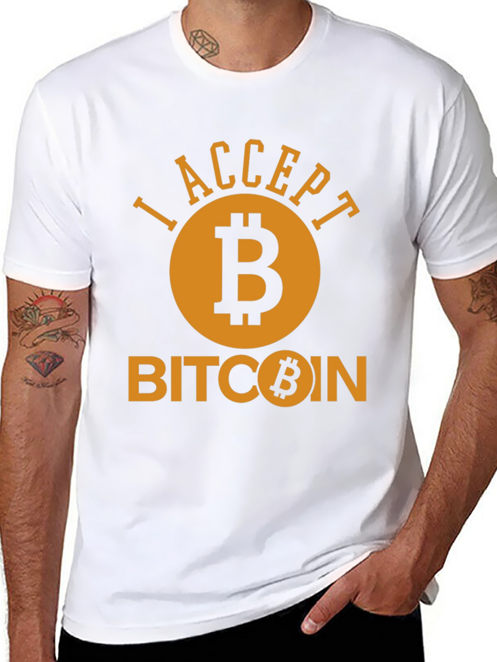 I Accept Bitcoin Black T-Shirt
