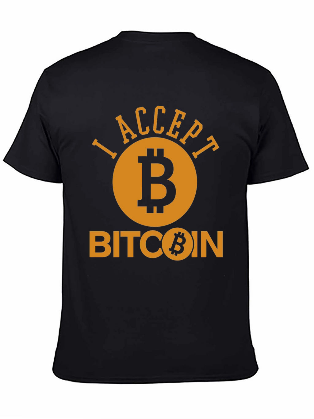 I Accept Bitcoin Black T-Shirt