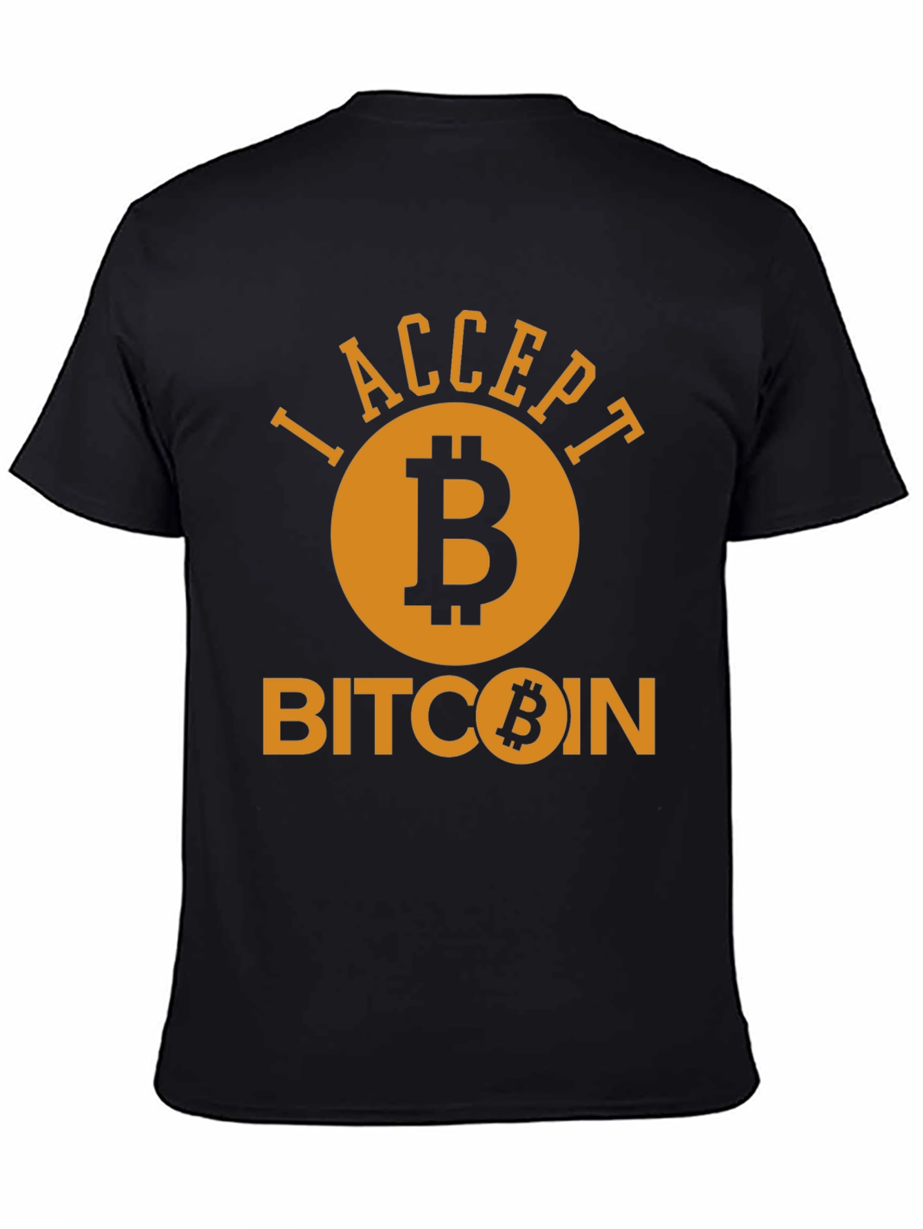 I Accept Bitcoin Black T-Shirt