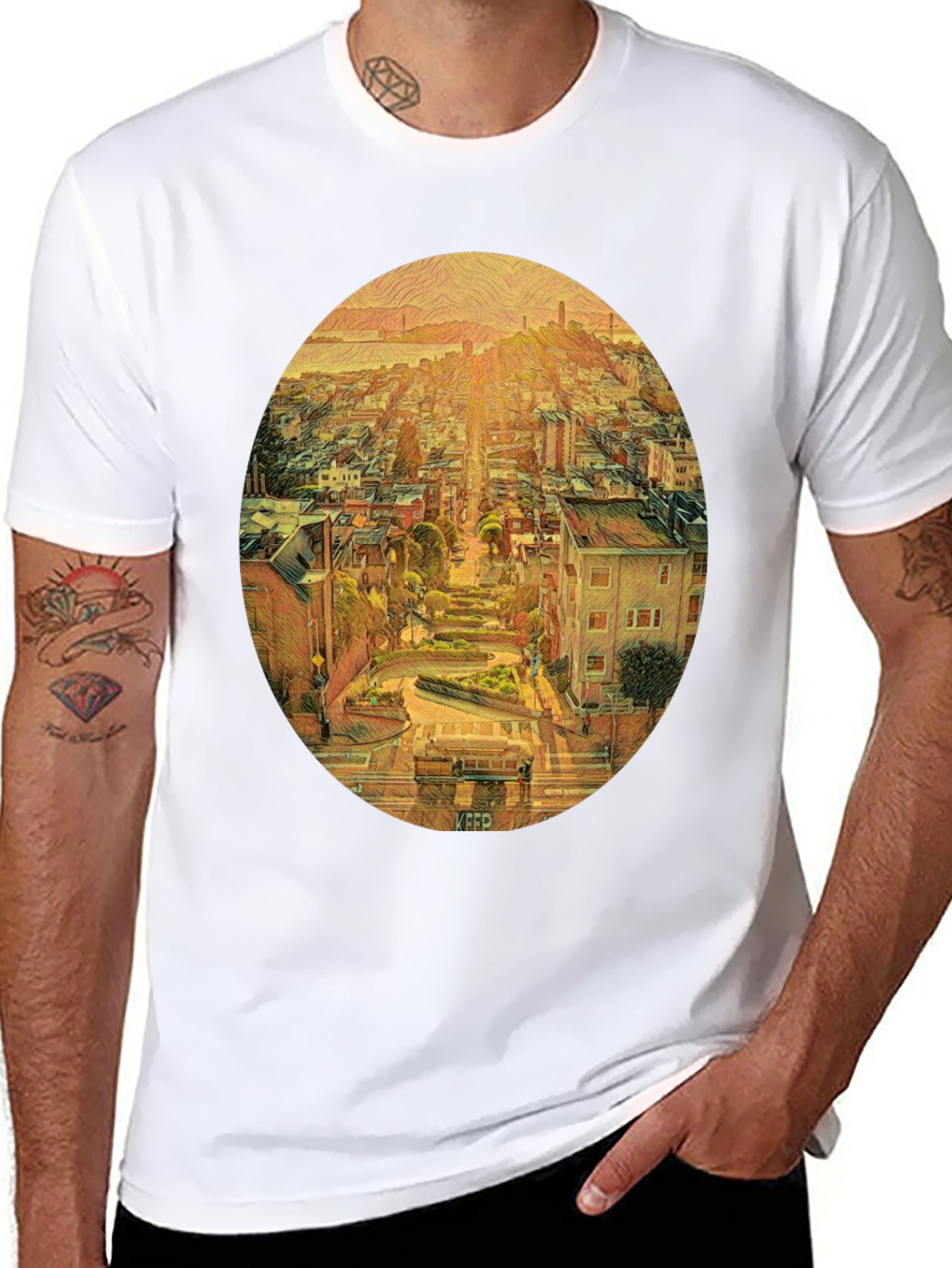 San Francisco Lombard Street Art T-Shirt