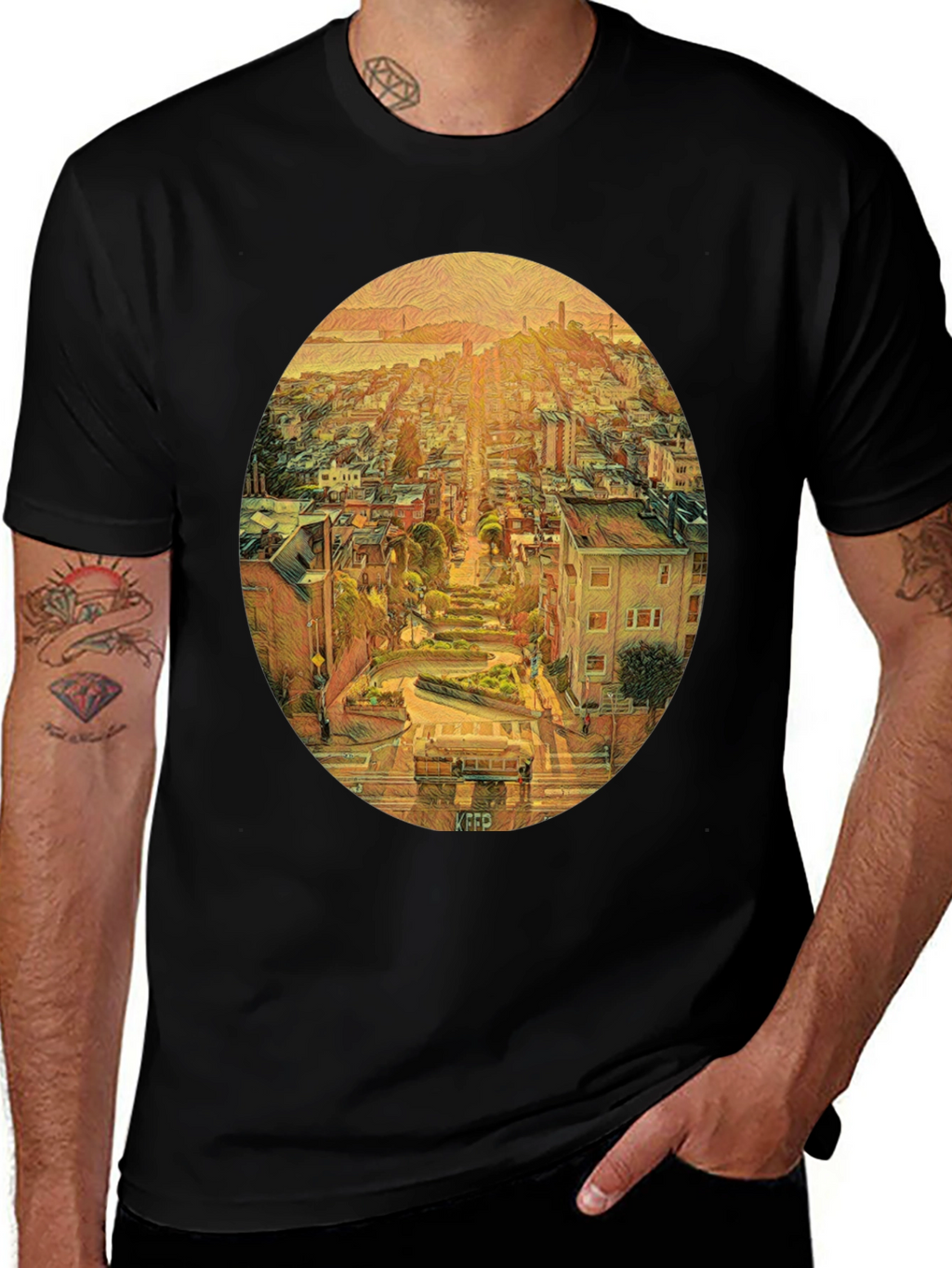 San Francisco Lombard Street Art T-Shirt