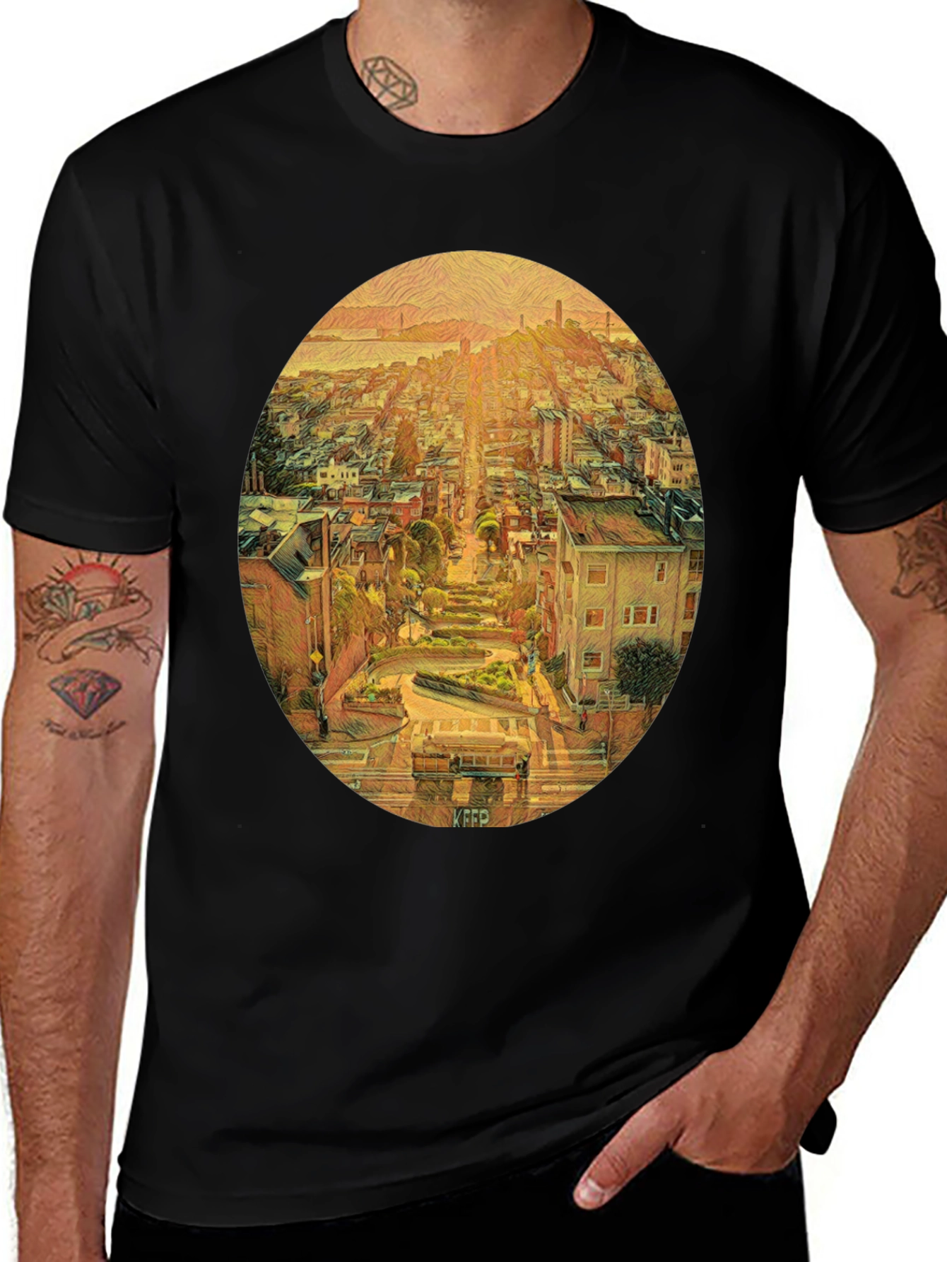 San Francisco Lombard Street Art T-Shirt
