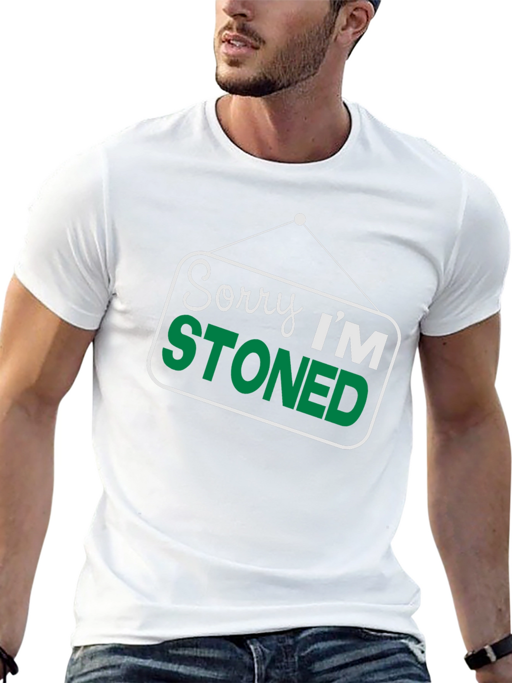 Sorry Im Stoned T-Shirt - Funny Graphic Tee