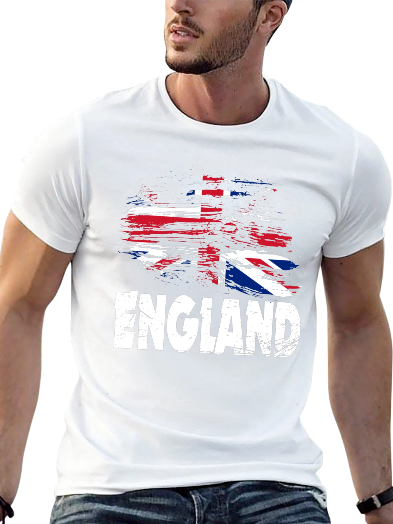 England Flag Graphic T-Shirt - Black