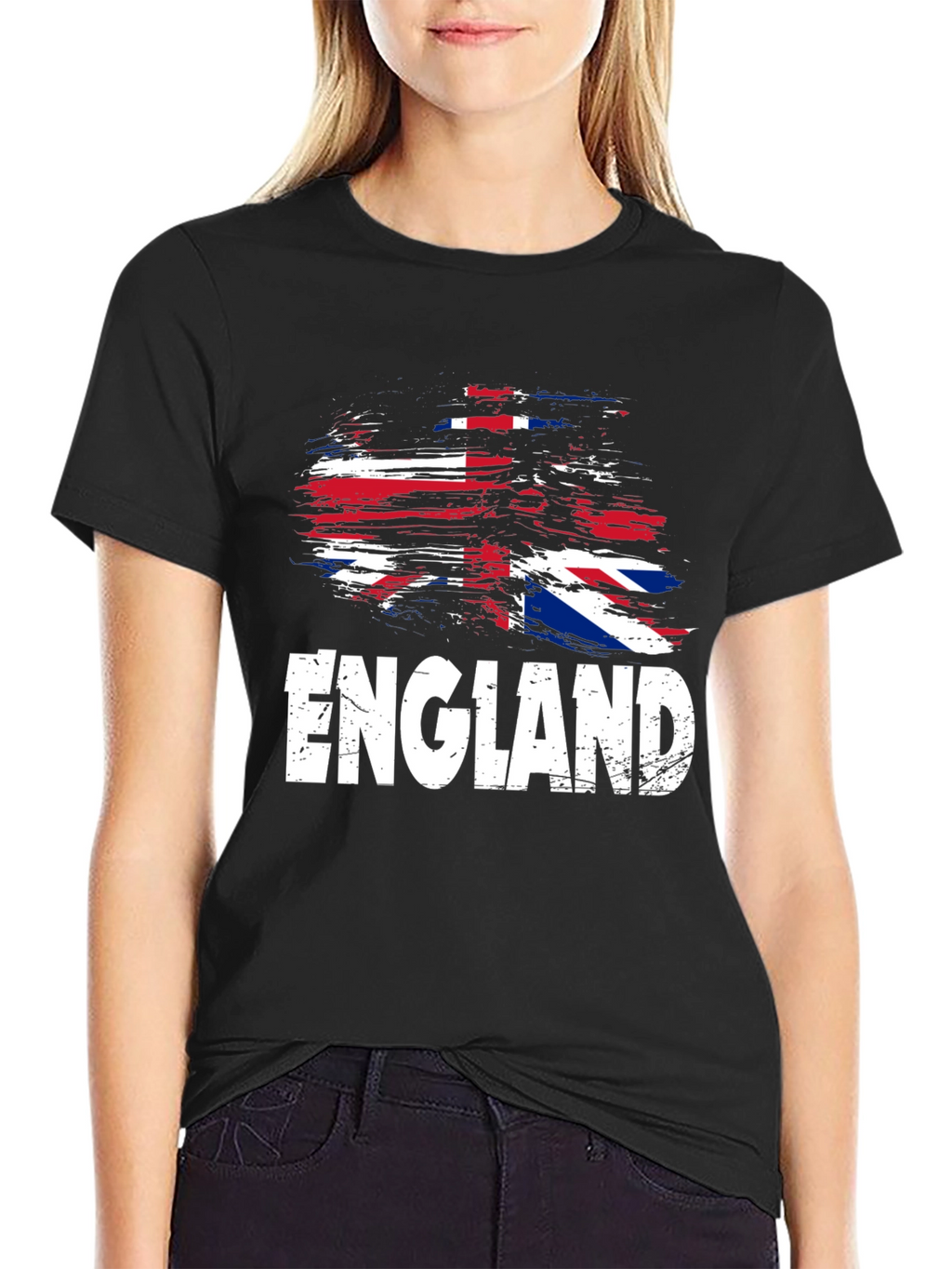 England Flag Graphic T-Shirt - Black