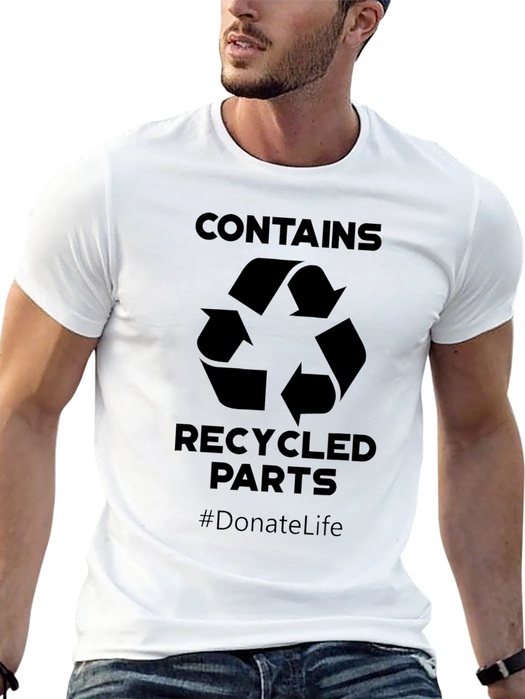 Contains Recycled Parts T-Shirt - Donate Life