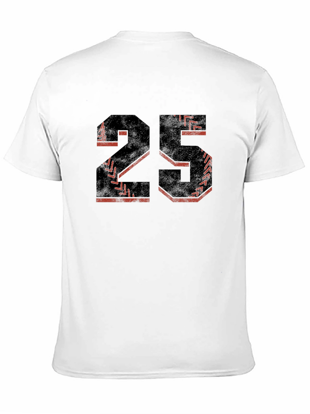 Baseball Number 25 Black T-Shirt