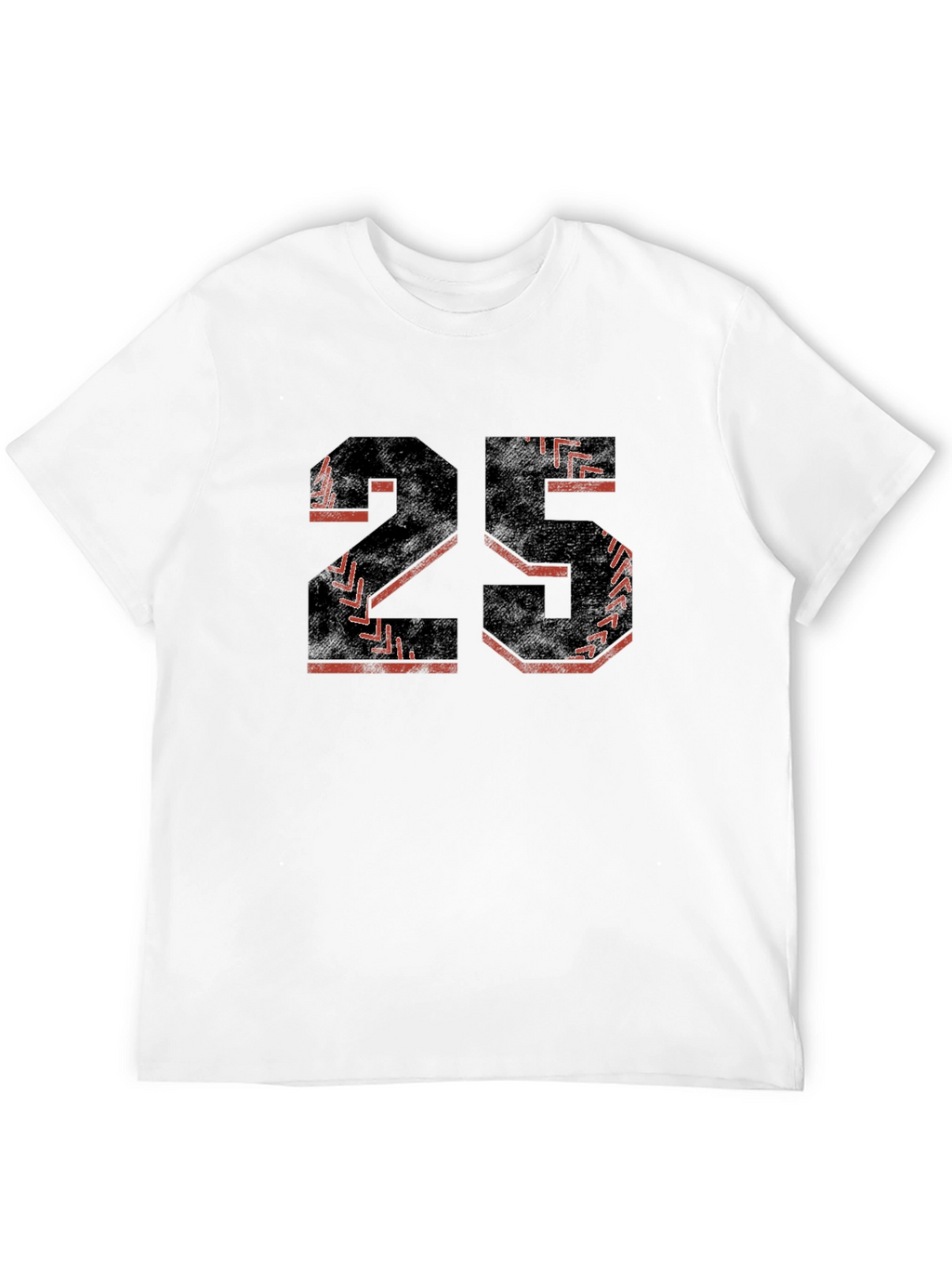 Baseball Number 25 Black T-Shirt