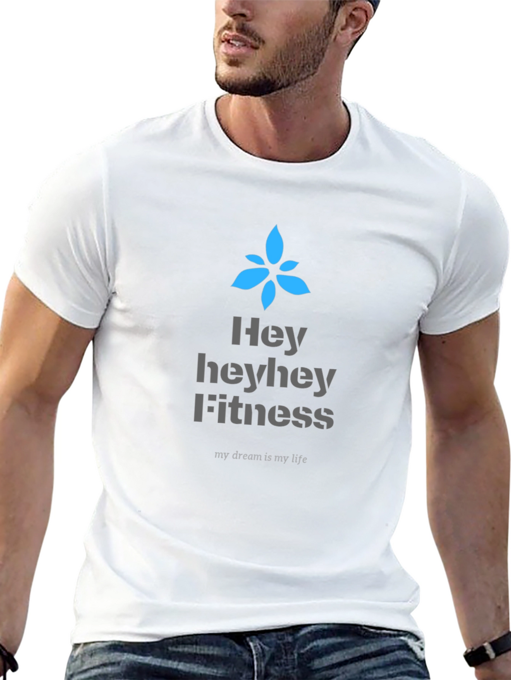 Heyhey Fitness Black Graphic Tee