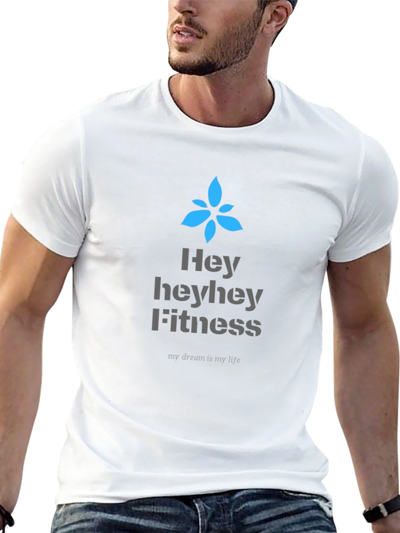 Heyhey Fitness Black Graphic Tee