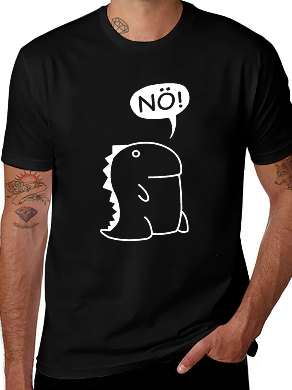 Dino Nö! Black T-Shirt