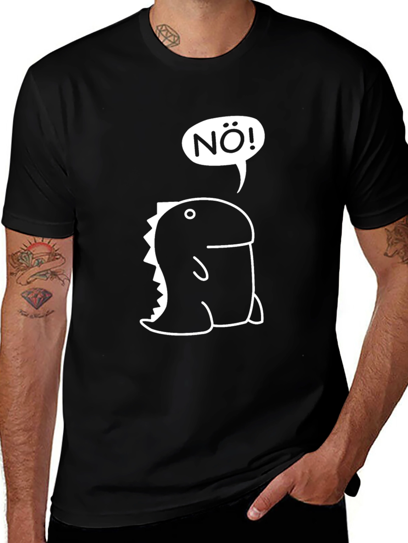 Dino Nö! Black T-Shirt