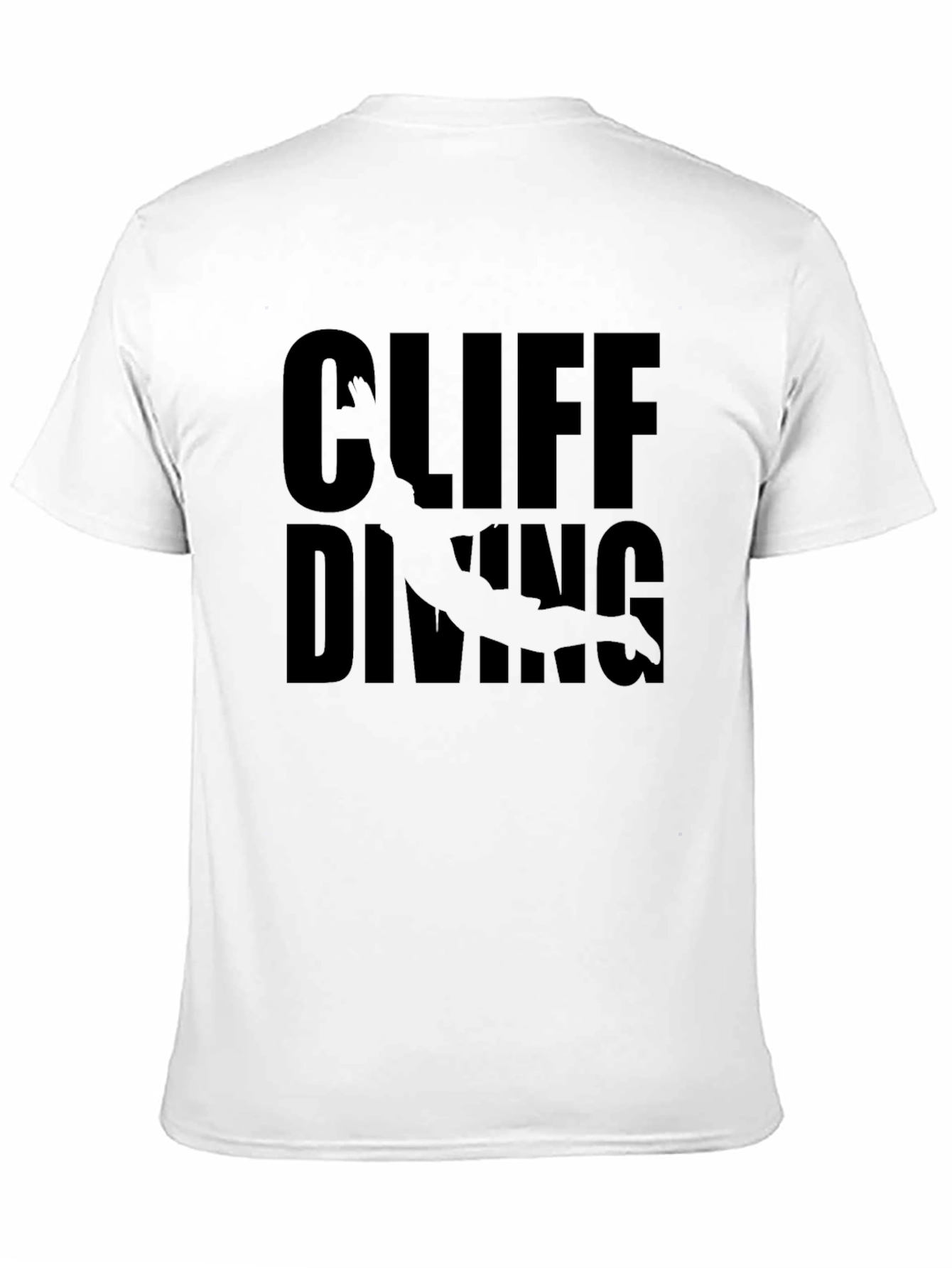 Cliff Diving Graphic Black T-Shirt