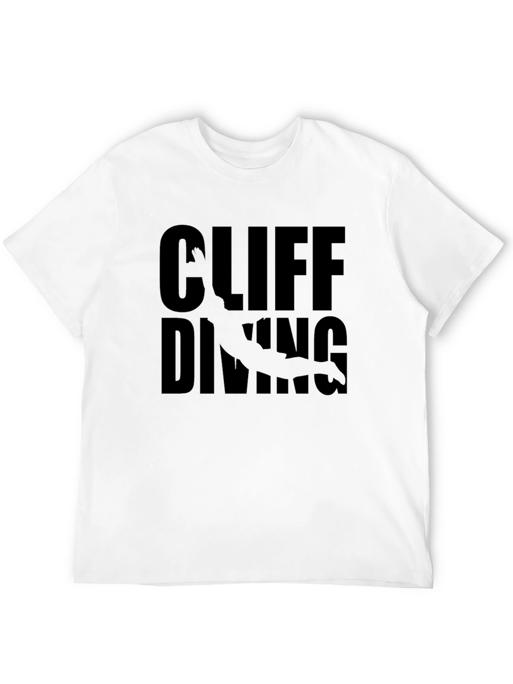 Cliff Diving Graphic Black T-Shirt
