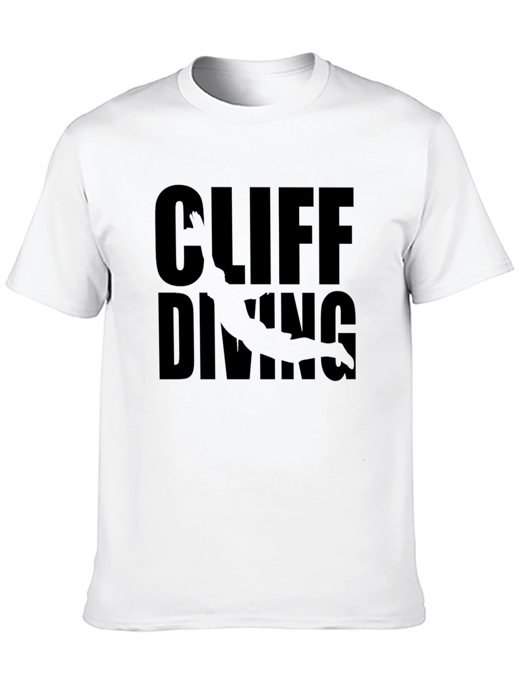 Cliff Diving Graphic Black T-Shirt