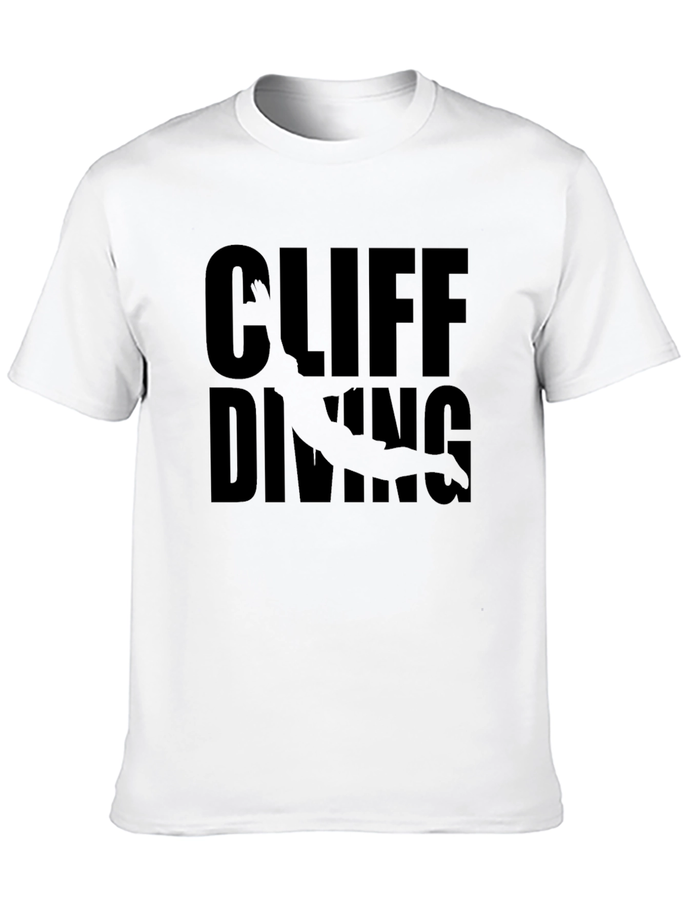 Cliff Diving Graphic Black T-Shirt