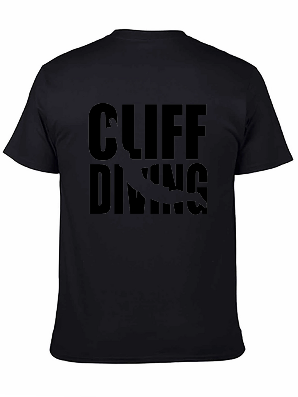 Cliff Diving Graphic Black T-Shirt