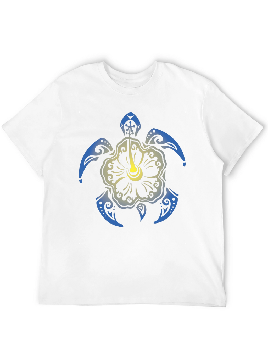 Turtle Hibiscus Graphic Tee - Black