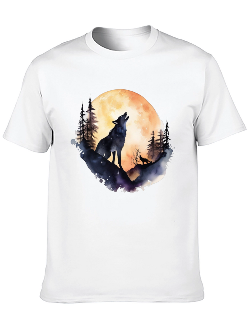 Wolf Moon Graphic Tee - Black