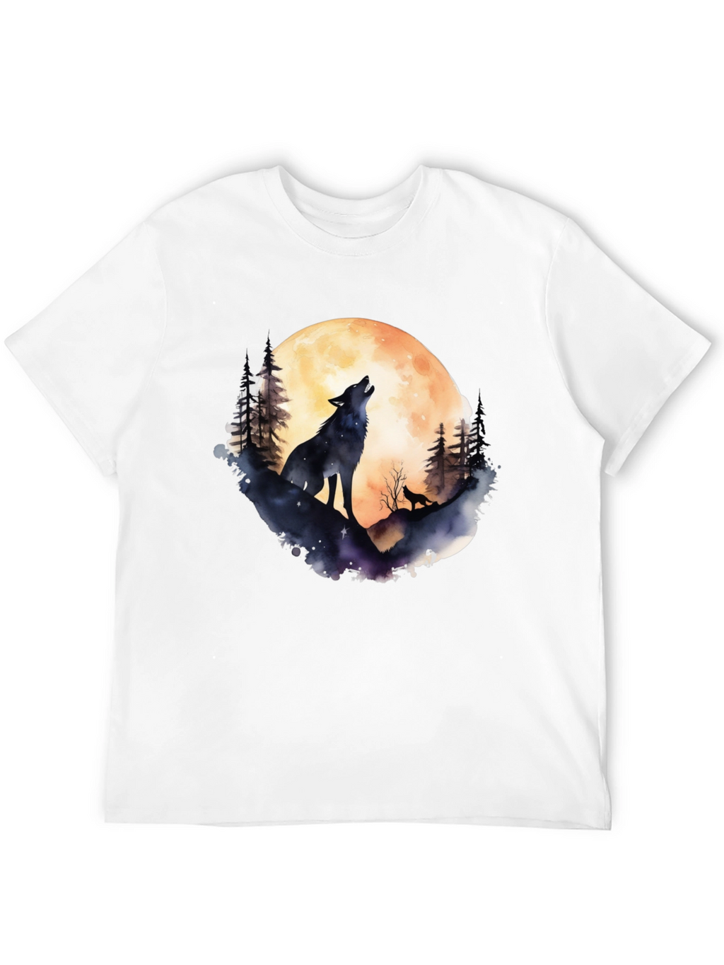Wolf Moon Graphic Tee - Black
