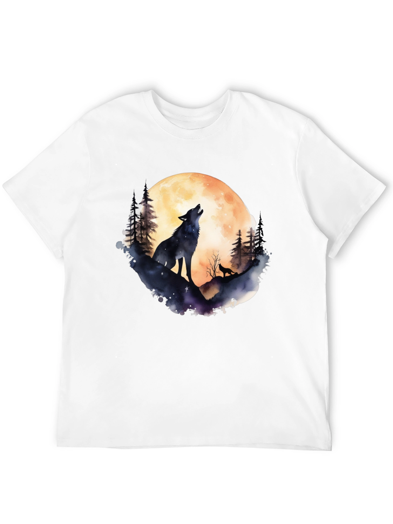 Wolf Moon Graphic Tee - Black