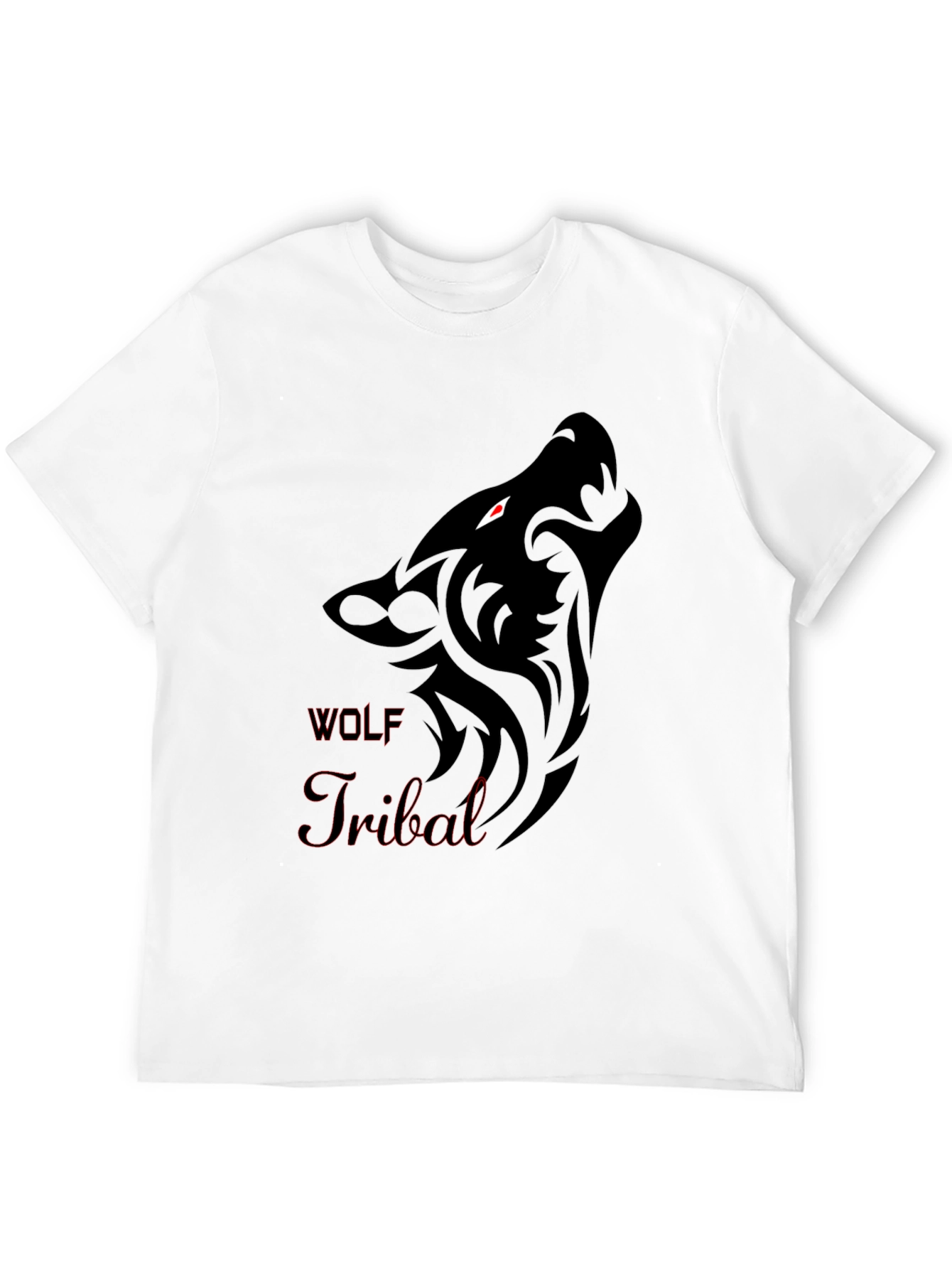 Tribal Wolf Graphic T-Shirt - Bold Design