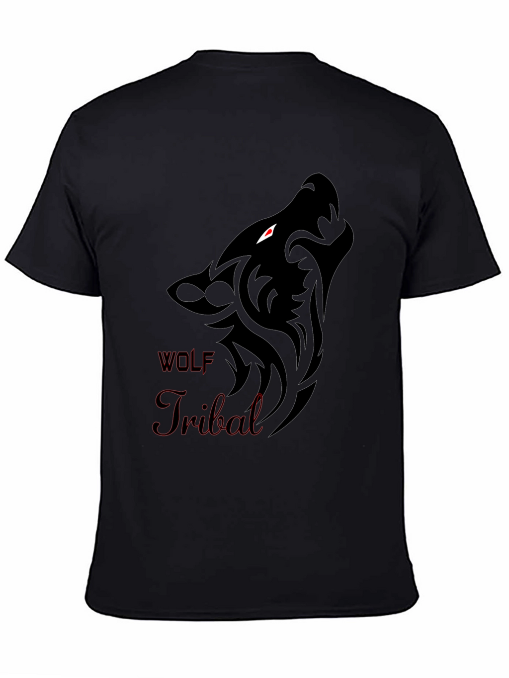 Tribal Wolf Graphic T-Shirt - Bold Design