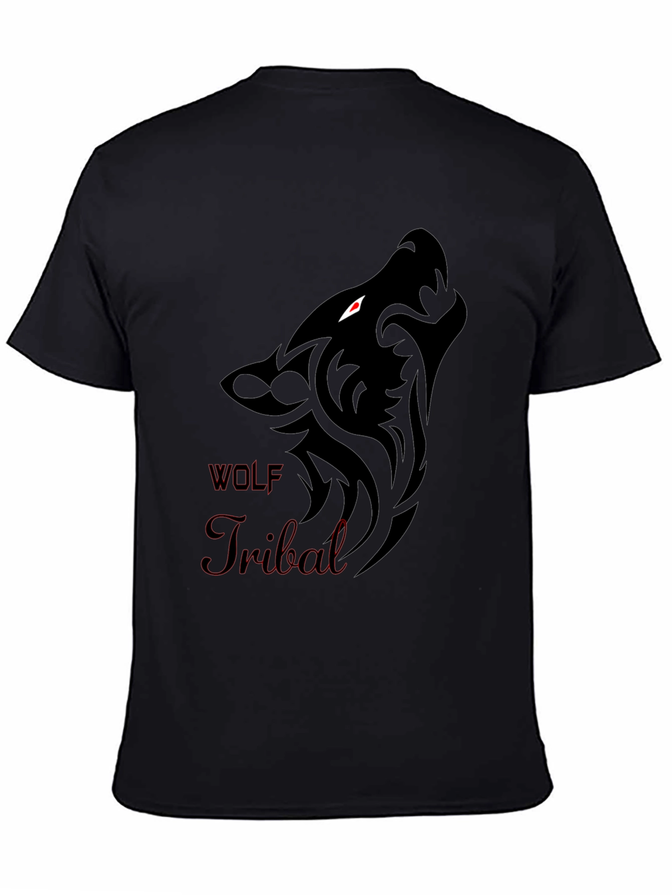 Tribal Wolf Graphic T-Shirt - Bold Design