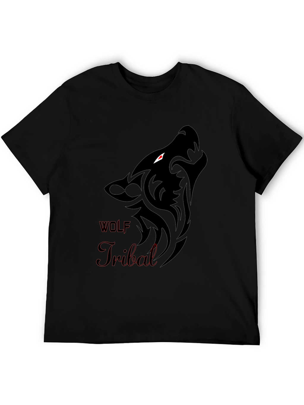 Tribal Wolf Graphic T-Shirt - Bold Design