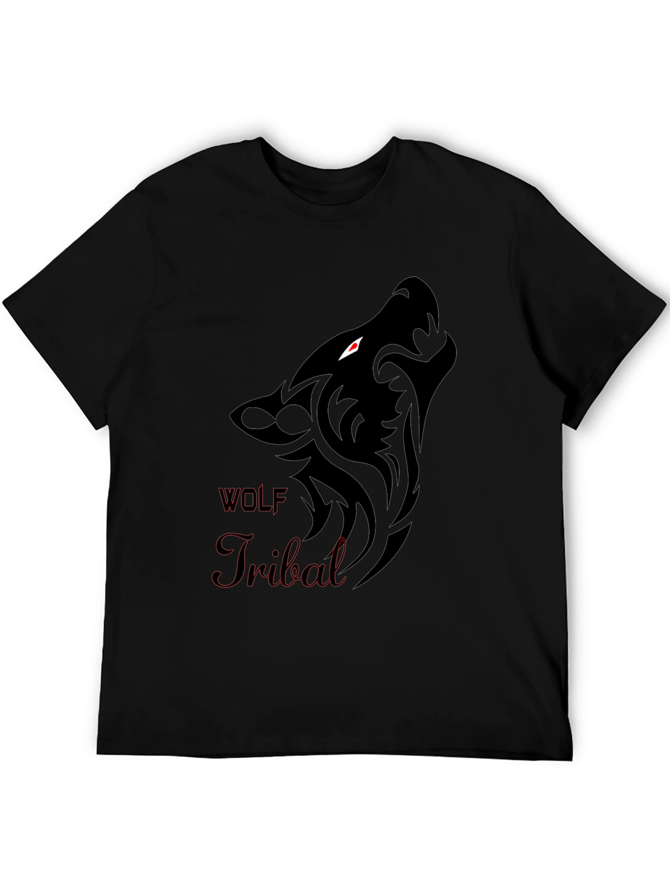 Tribal Wolf Graphic T-Shirt - Bold Design