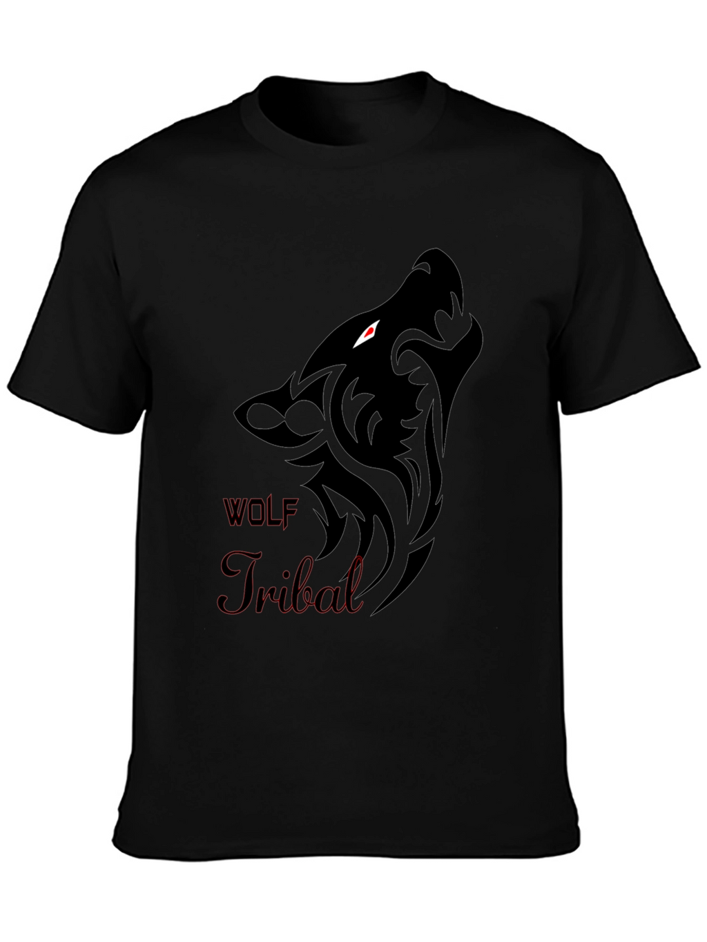Tribal Wolf Graphic T-Shirt - Bold Design