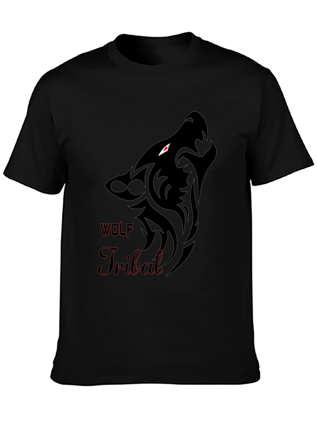 Tribal Wolf Graphic T-Shirt - Bold Design