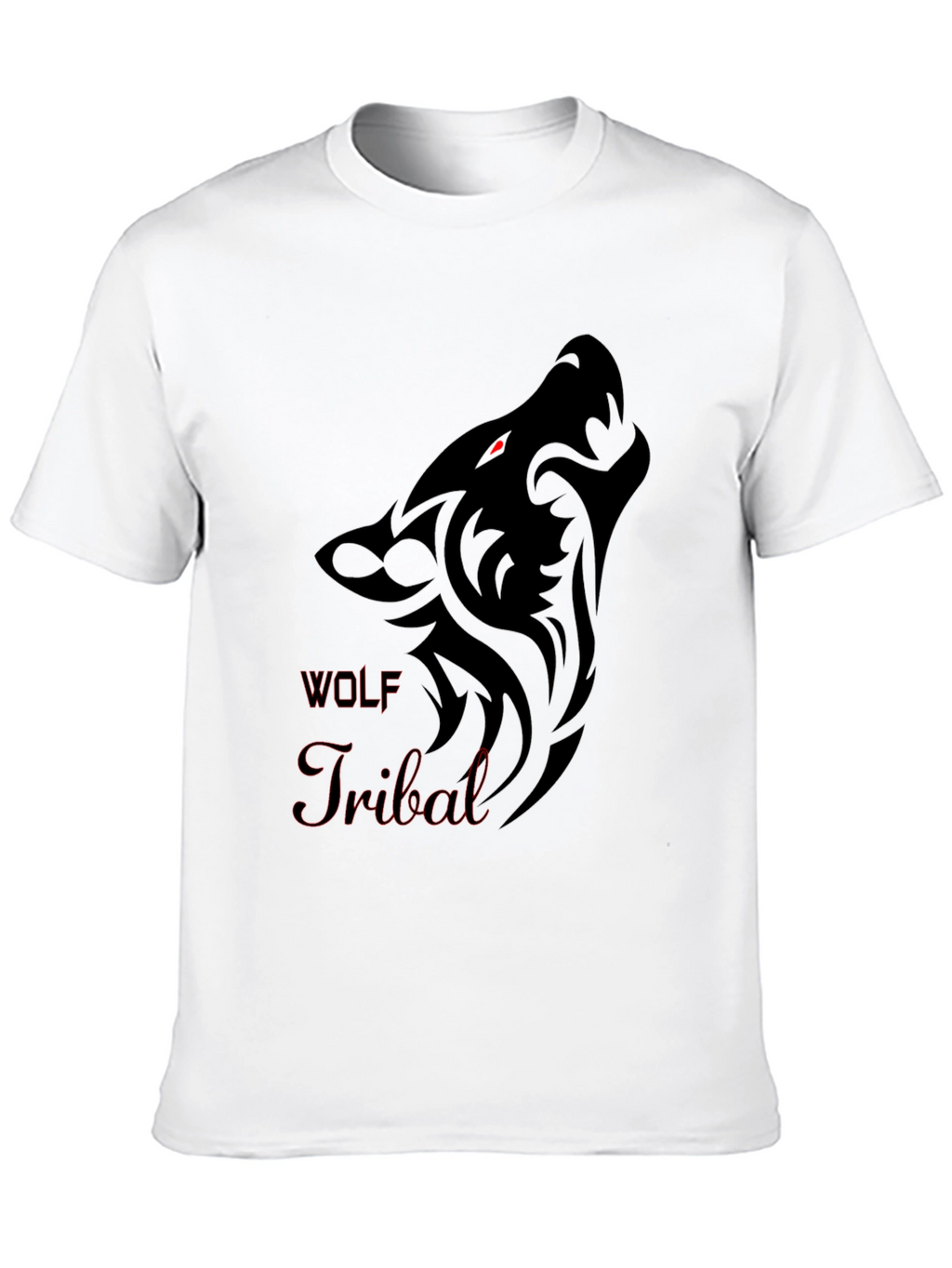 Tribal Wolf Graphic T-Shirt - Bold Design