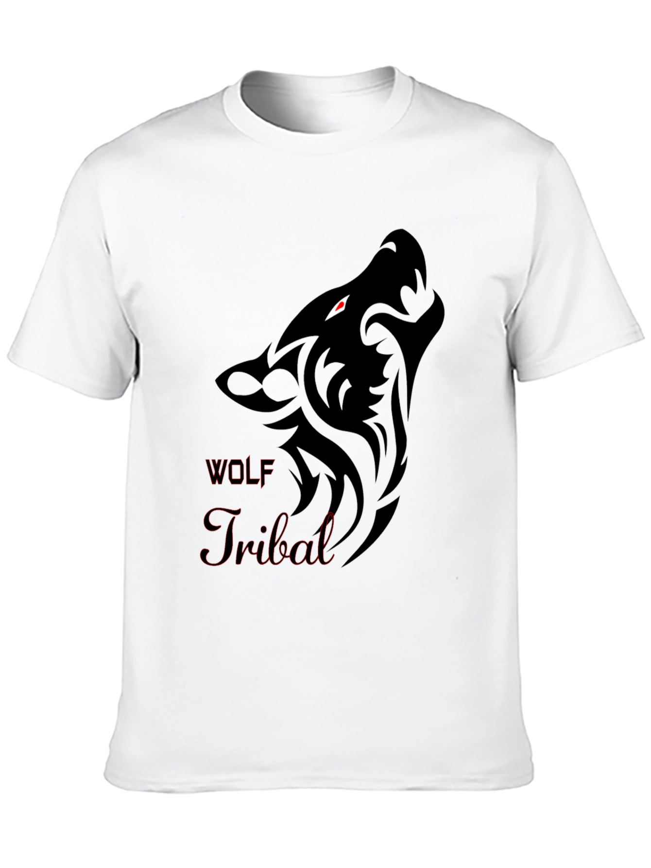 Tribal Wolf Graphic T-Shirt - Bold Design