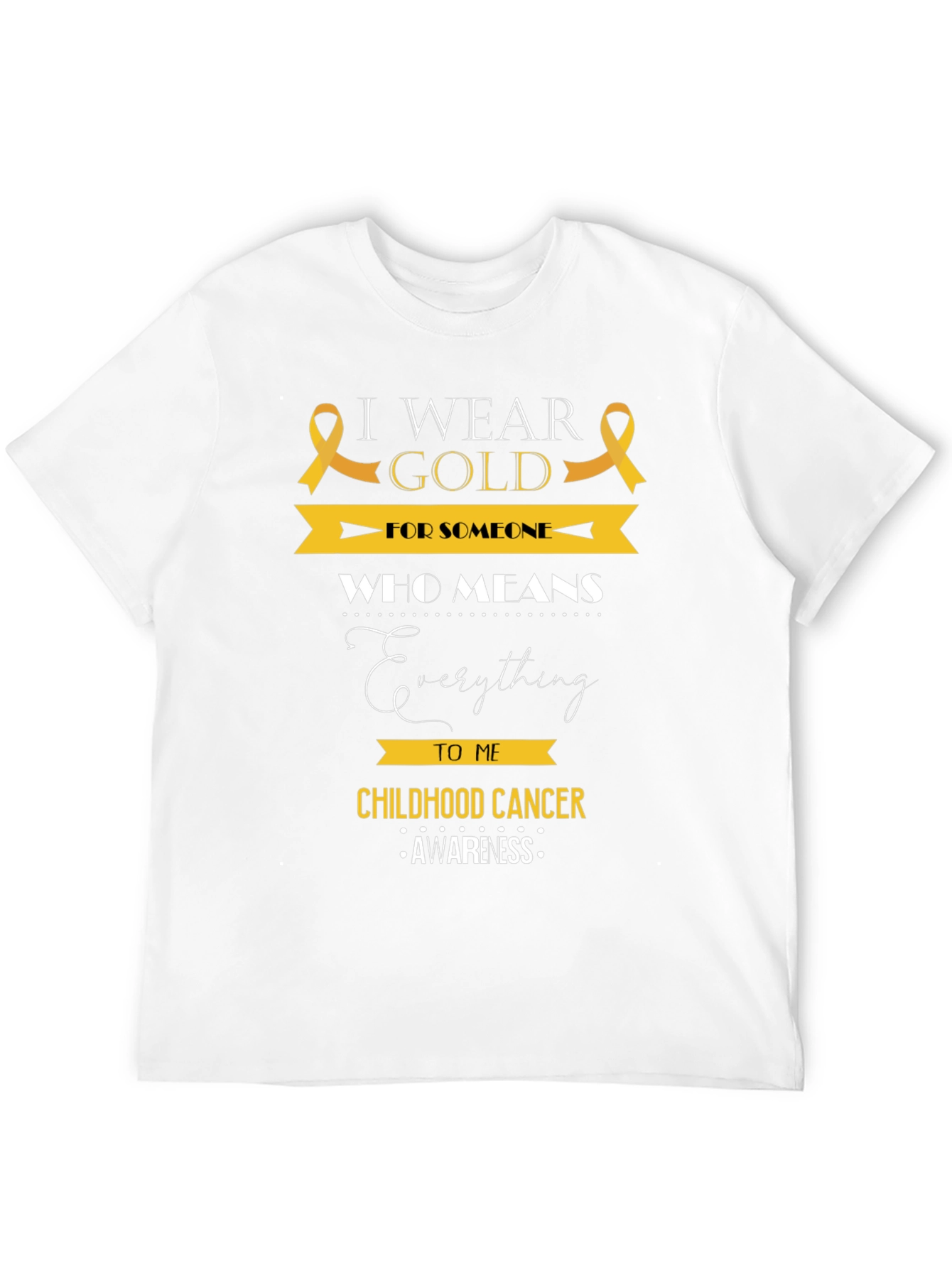 Childhood Cancer Awareness T-Shirt - I Wear Gold