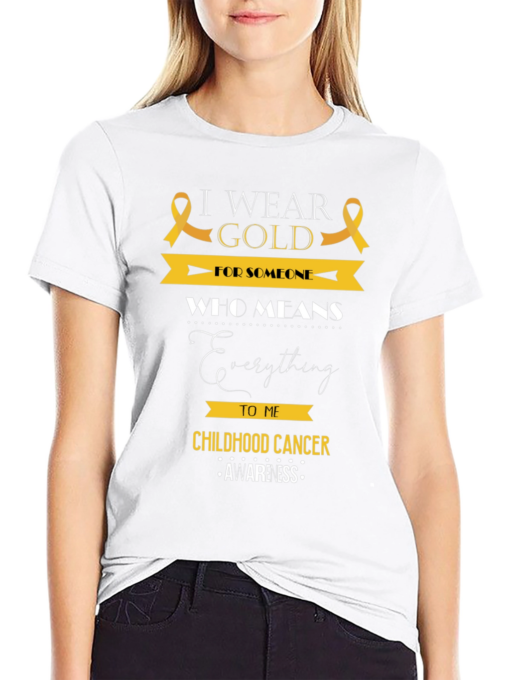 Childhood Cancer Awareness T-Shirt - I Wear Gold