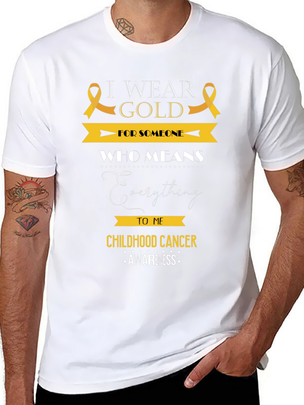 Childhood Cancer Awareness T-Shirt - I Wear Gold