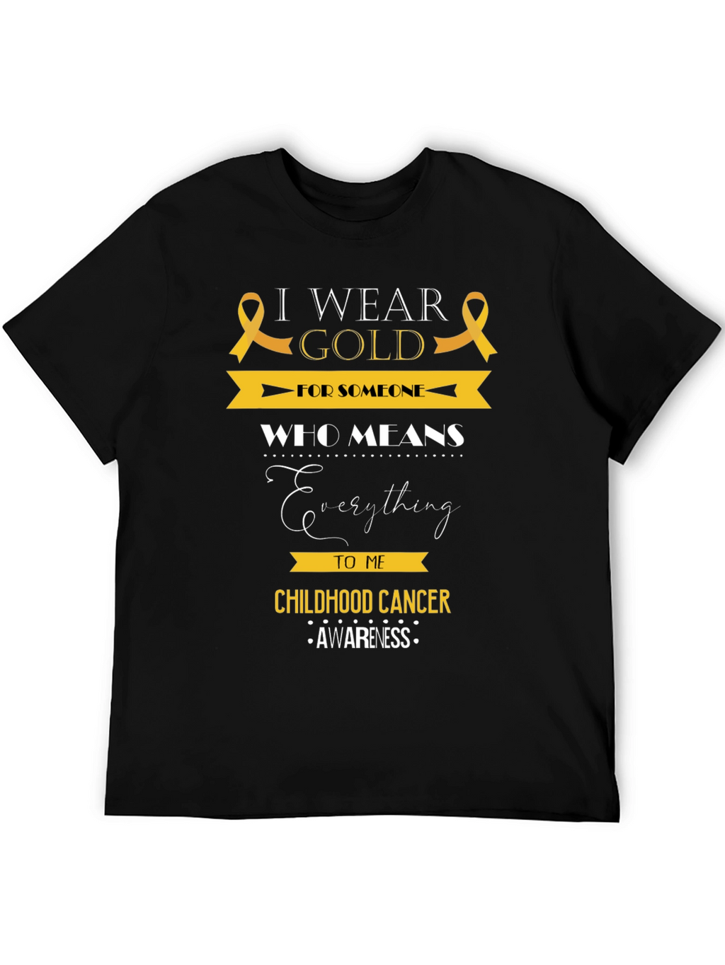 Childhood Cancer Awareness T-Shirt - I Wear Gold