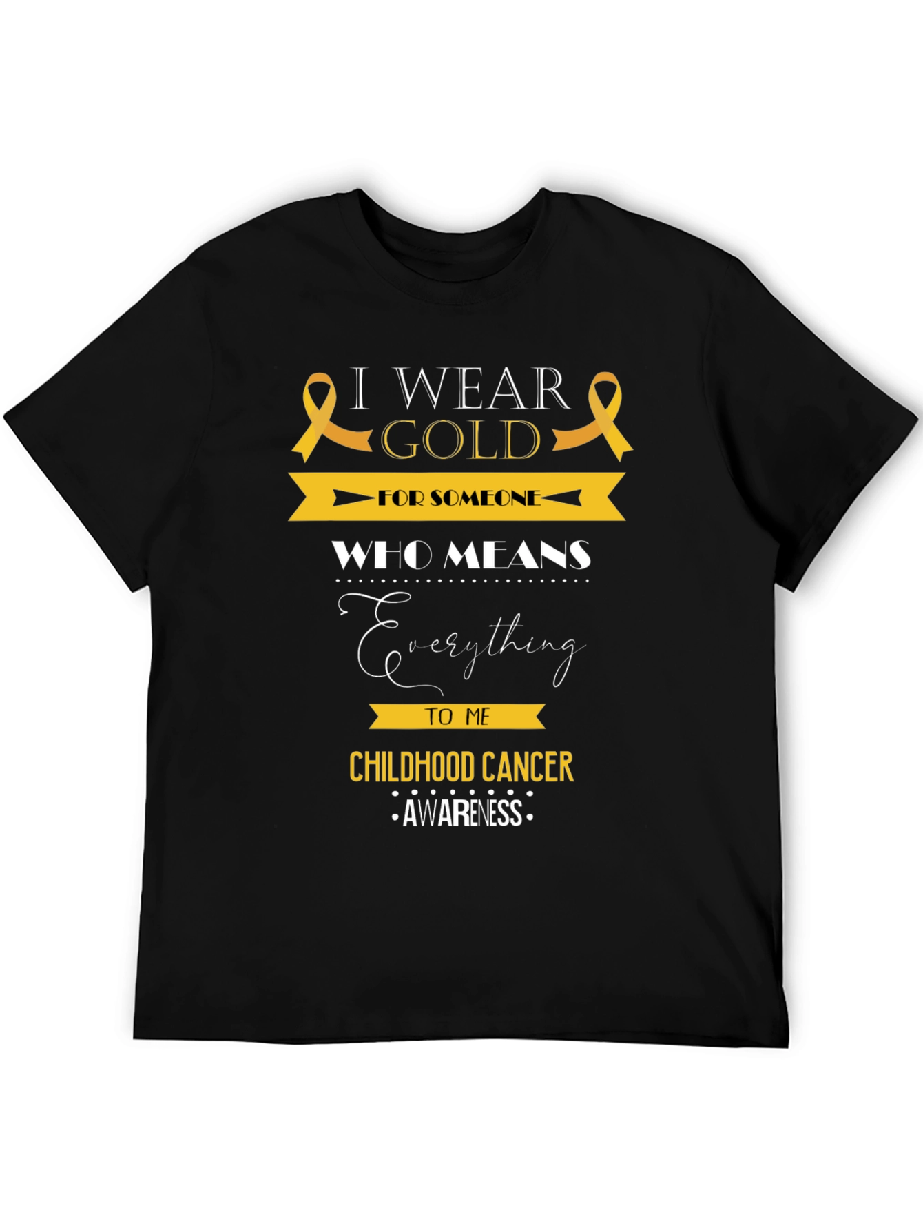 Childhood Cancer Awareness T-Shirt - I Wear Gold