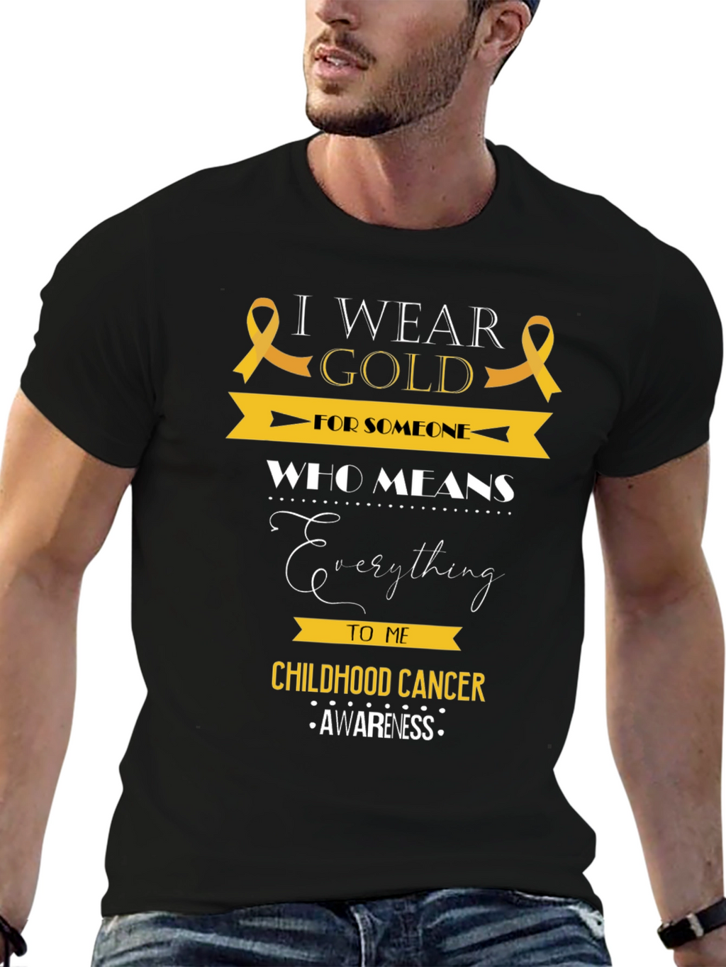 Childhood Cancer Awareness T-Shirt - I Wear Gold