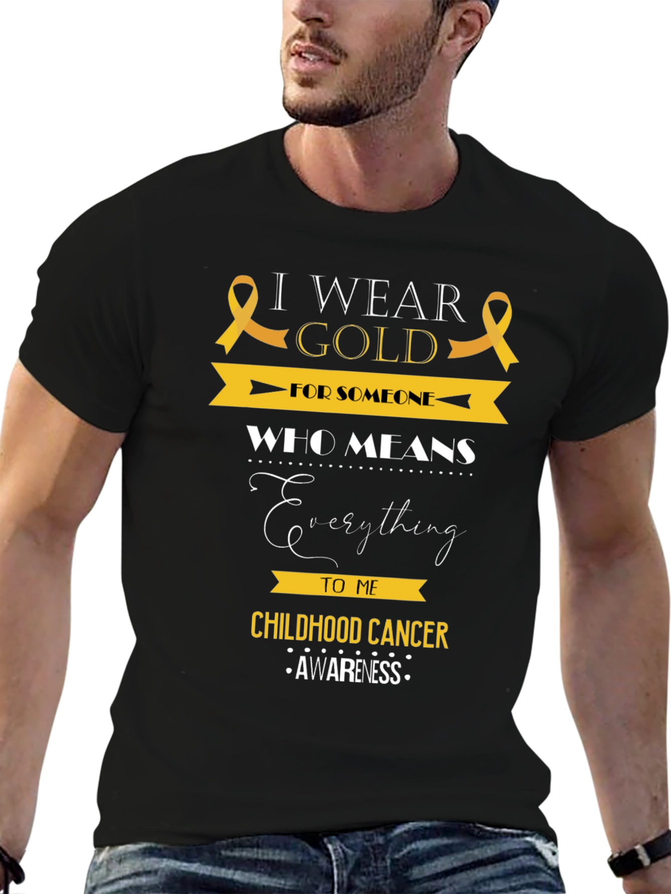 Childhood Cancer Awareness T-Shirt - I Wear Gold