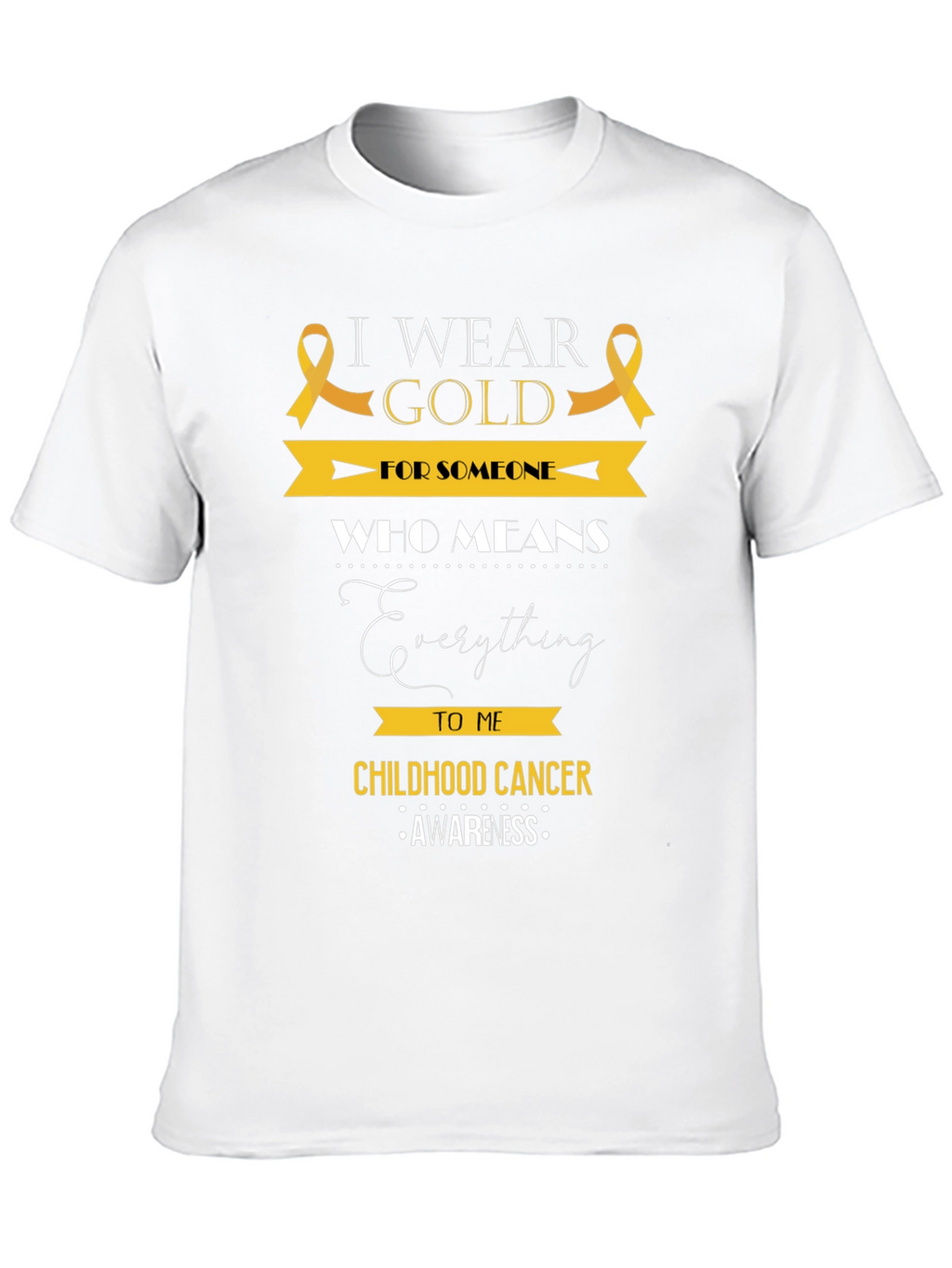 Childhood Cancer Awareness T-Shirt - I Wear Gold
