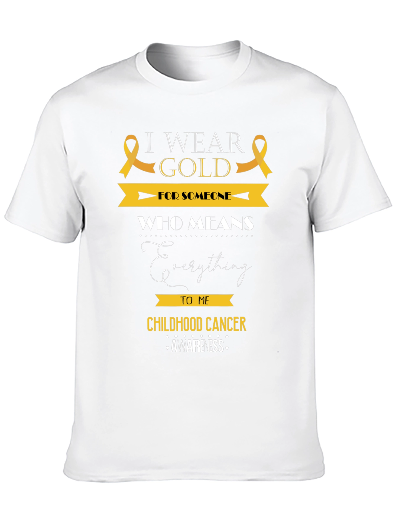Childhood Cancer Awareness T-Shirt - I Wear Gold