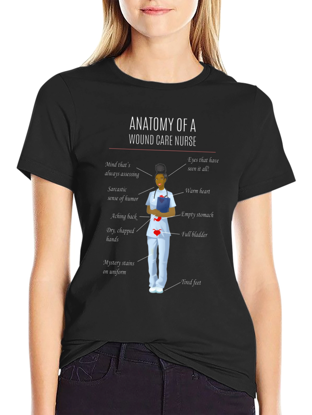 Anatomy of a Wound Care Nurse T-Shirt