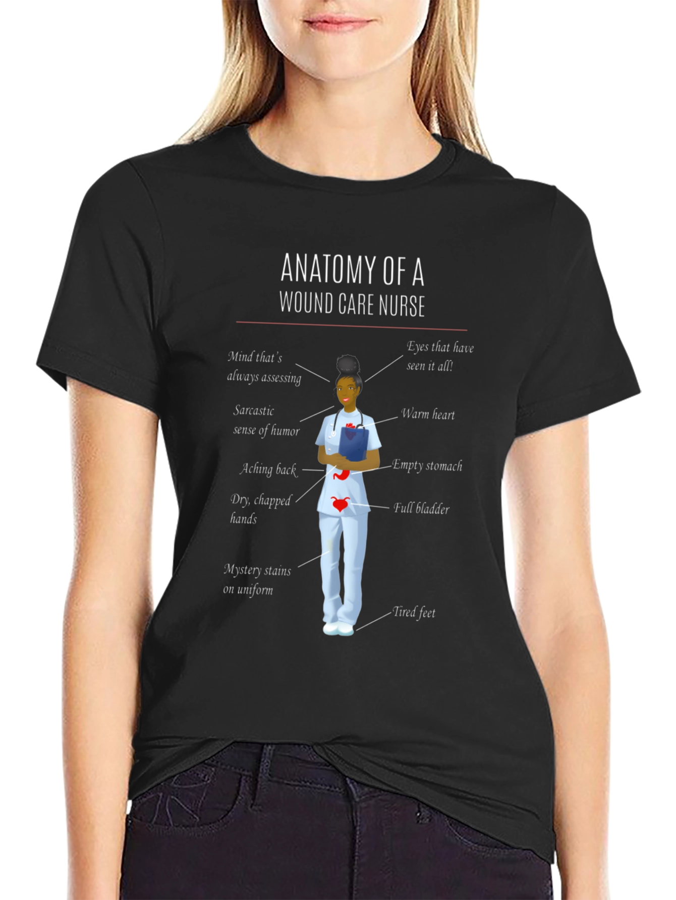Anatomy of a Wound Care Nurse T-Shirt