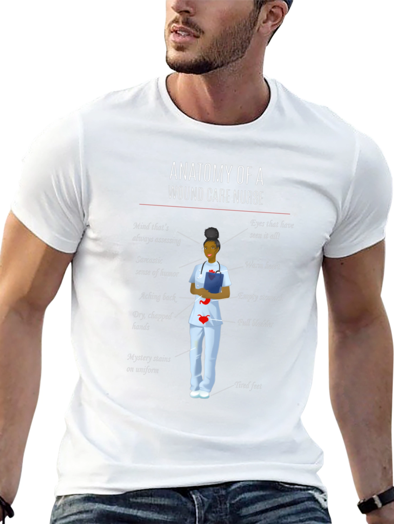 Anatomy of a Wound Care Nurse T-Shirt