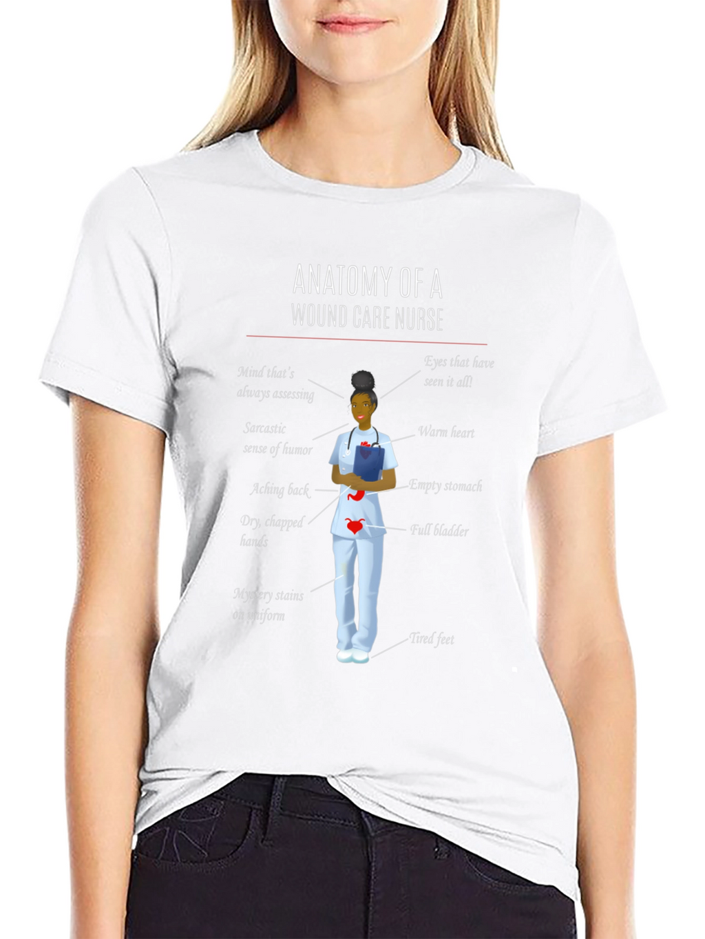 Anatomy of a Wound Care Nurse T-Shirt