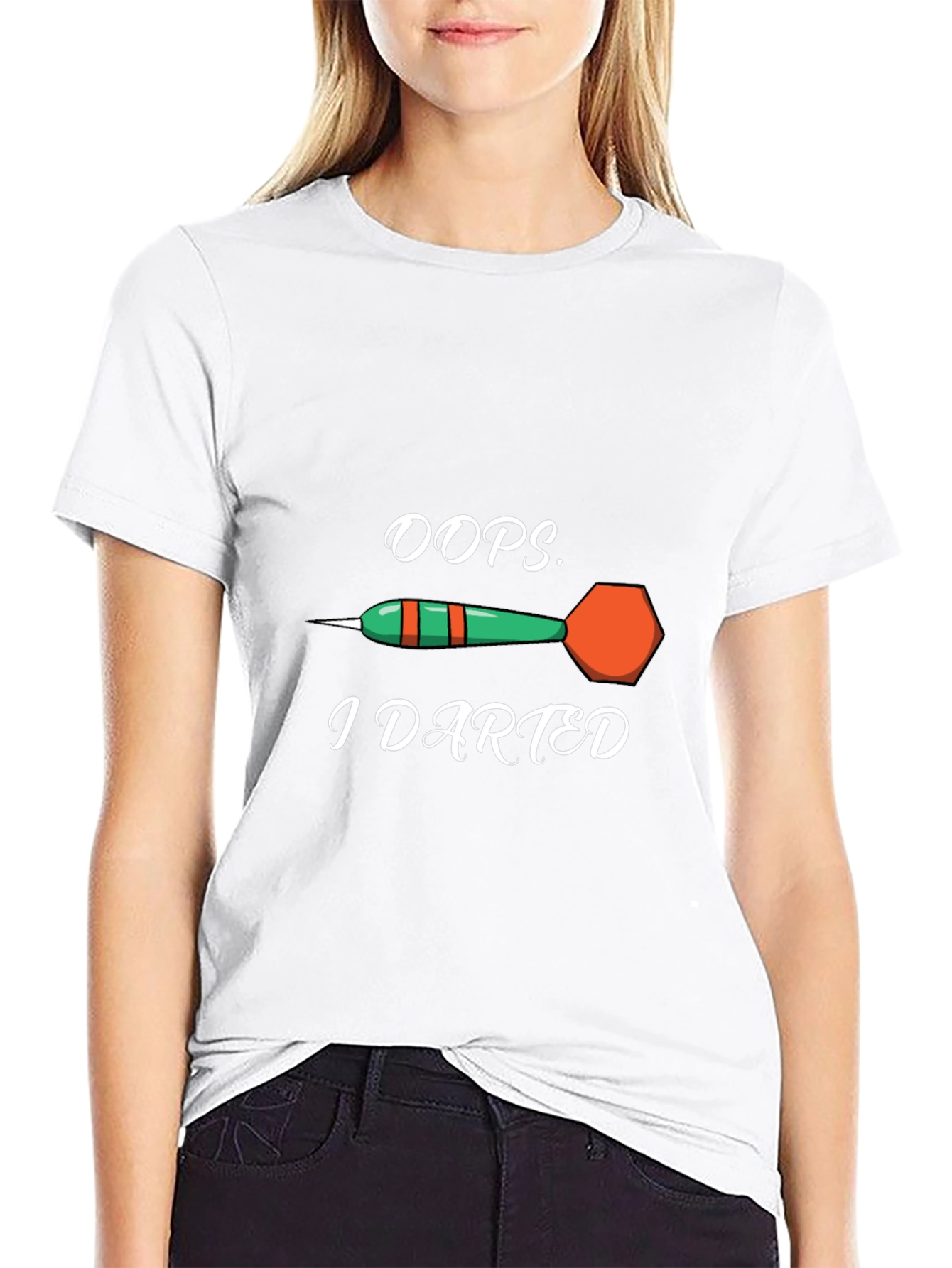 Oops I Darted T-Shirt - Novelty Dart Tee