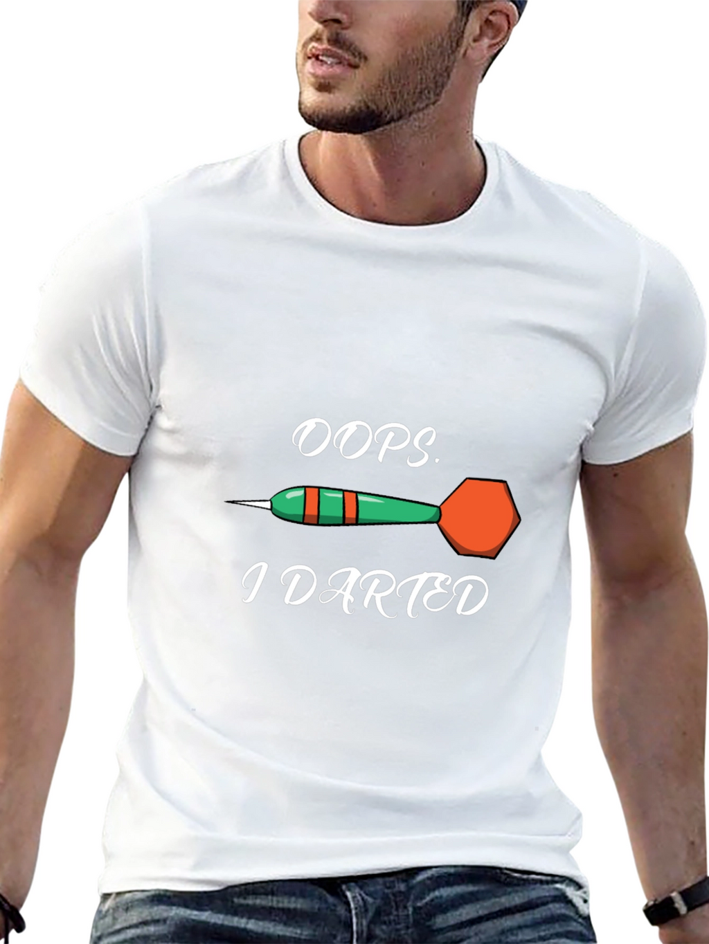 Oops I Darted T-Shirt - Novelty Dart Tee