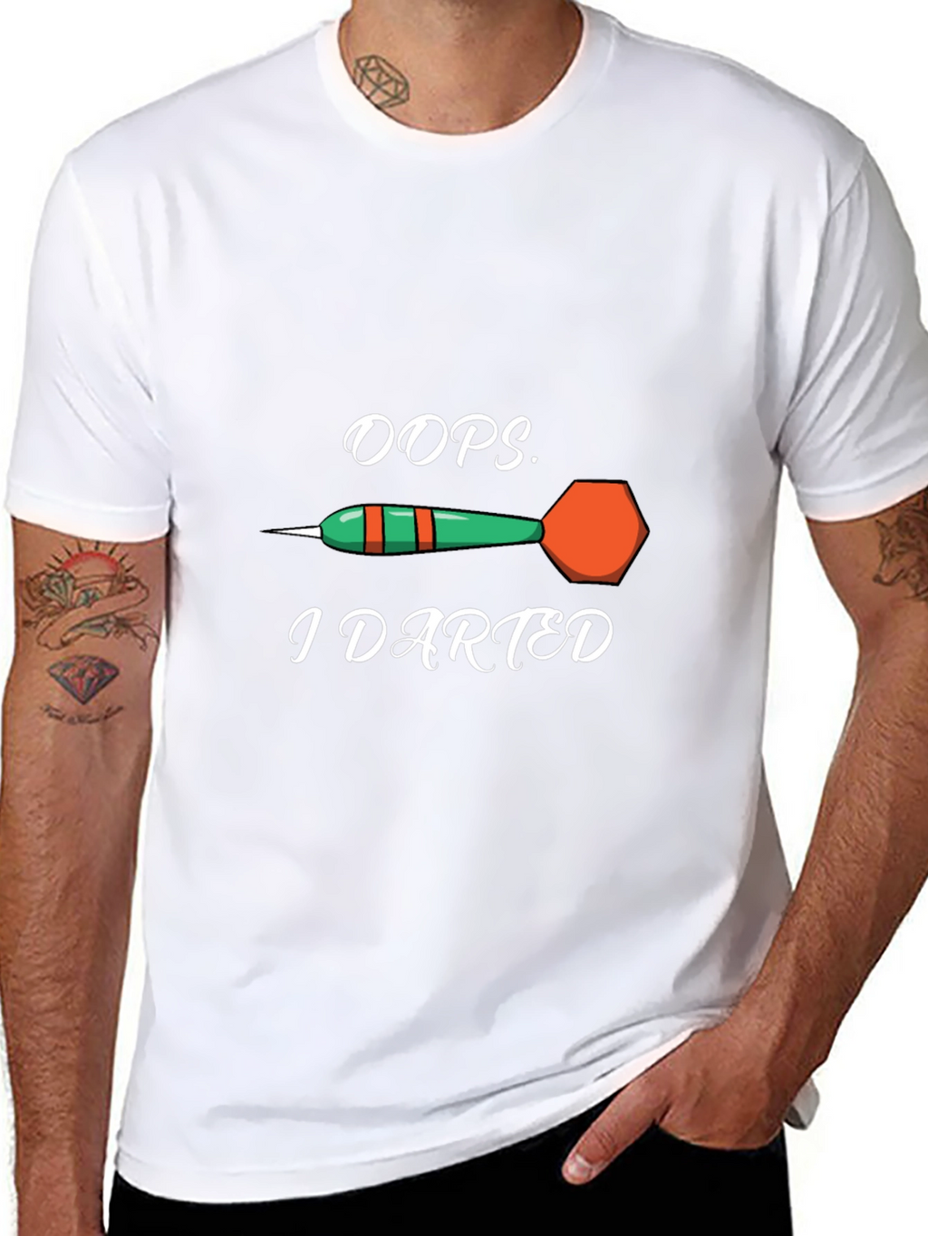 Oops I Darted T-Shirt - Novelty Dart Tee